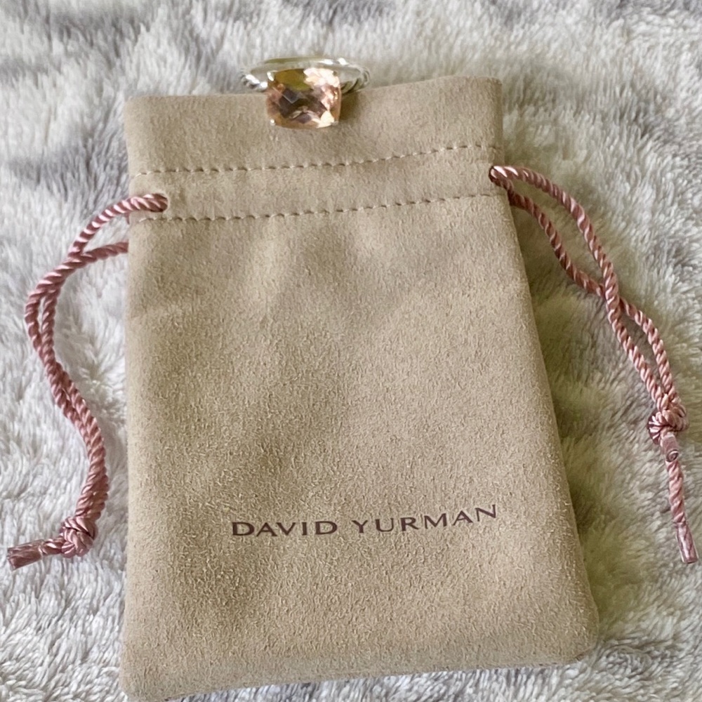 David Yurman twisted cable morganite ring